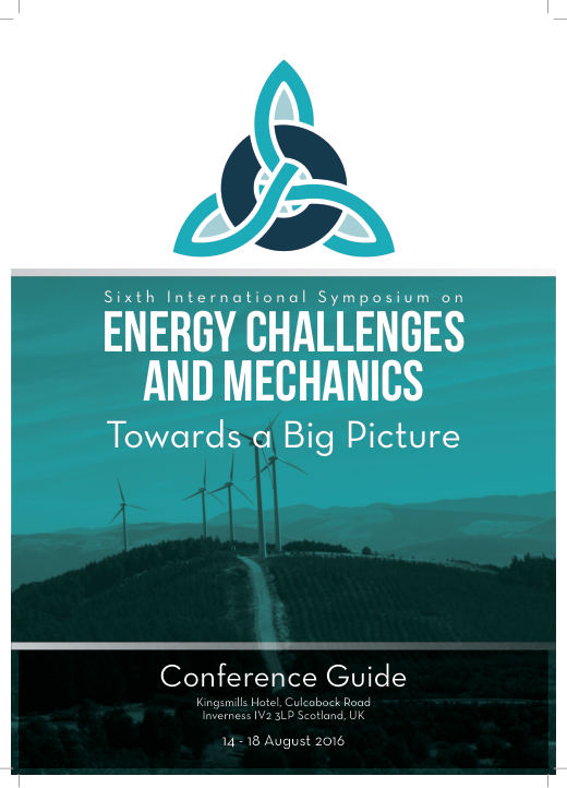 Cover of the ECM6 conference guide, Inverness, August 2016
